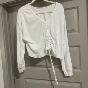 White Ruched Women's Top